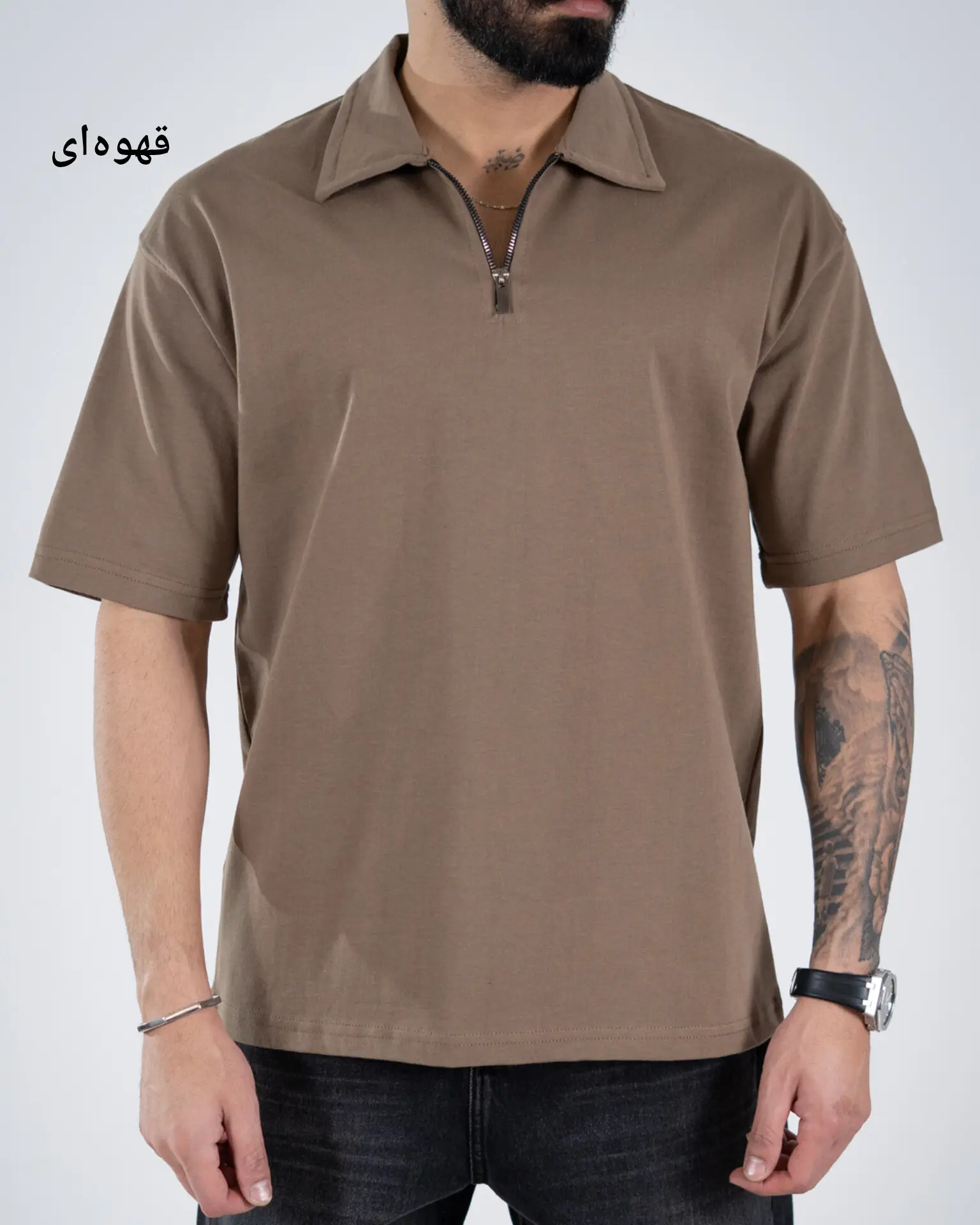 تیشرت ماکان نیم زیپ-کد5034